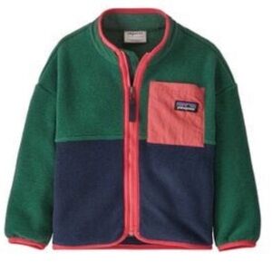 Patagonia Synchilla Kids Fleece Jacket in Green, Navy, Pink (Color CIFG), 2T